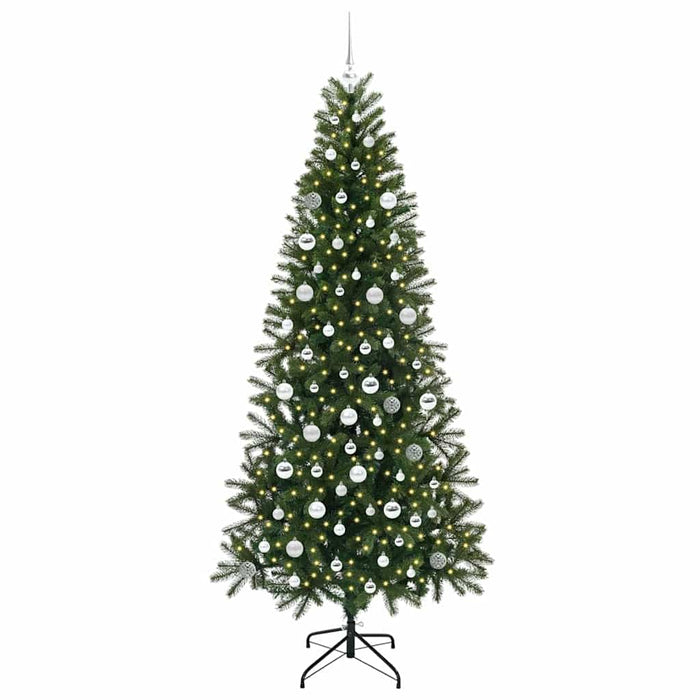 Brad de Crăciun artificial cu 300 LED Verde 210 cm PE și PVC - WALTI WALTI