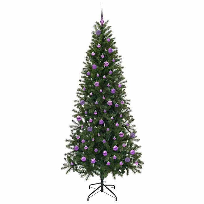 Brad de Crăciun artificial cu 300 LED Verde 210 cm PE și PVC - WALTI WALTI