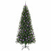 Brad de Crăciun artificial cu 300 LED Verde 210 cm PE și PVC - WALTI WALTI