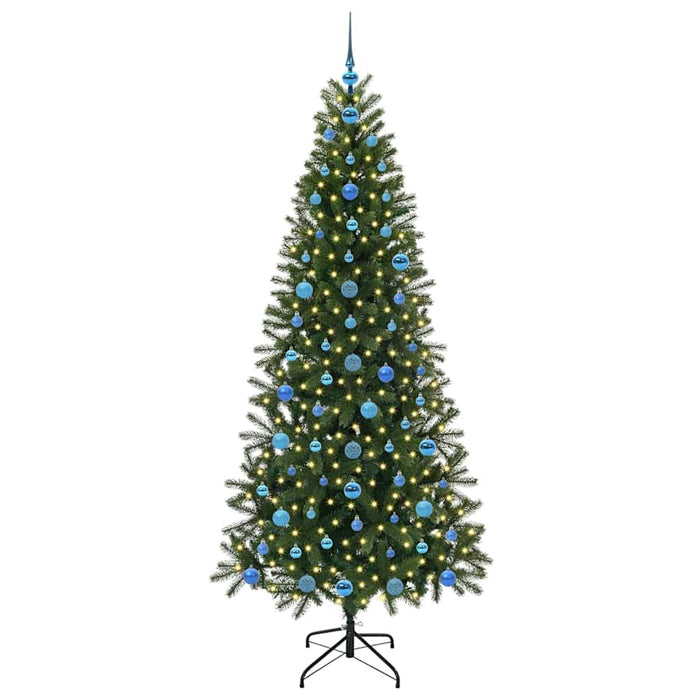 Brad de Crăciun artificial cu 300 LED Verde 210 cm PE și PVC - WALTI WALTI