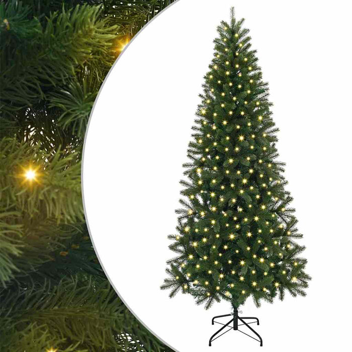 Brad de Crăciun artificial cu 300 LED Verde 240 cm PE și PVC - WALTI WALTI