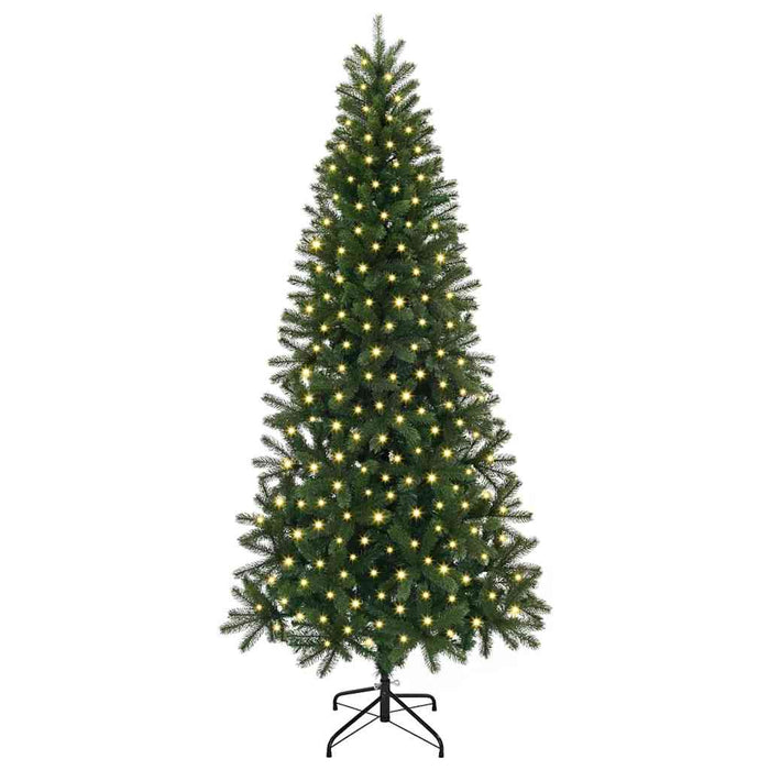Brad de Crăciun artificial cu 300 LED Verde 240 cm PE și PVC - WALTI WALTI