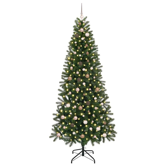 Brad de Crăciun artificial cu 300 LED Verde 240 cm PE și PVC - WALTI WALTI