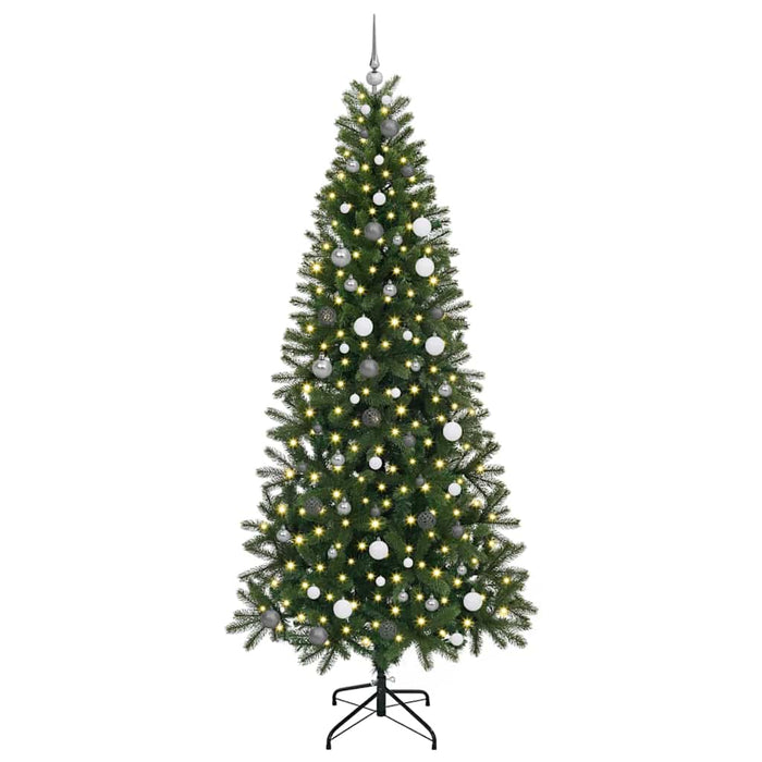 Brad de Crăciun artificial cu 300 LED Verde 240 cm PE și PVC - WALTI WALTI