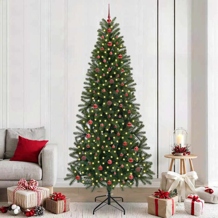 Brad de Crăciun artificial cu 300 LED Verde 240 cm PE și PVC - WALTI WALTI