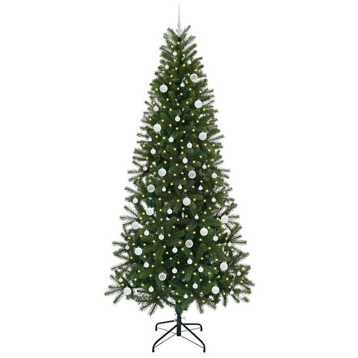 Brad de Crăciun artificial cu 300 LED Verde 240 cm PE și PVC - WALTI WALTI