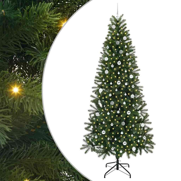 Brad de Crăciun artificial cu 300 LED Verde 240 cm PE și PVC - WALTI WALTI
