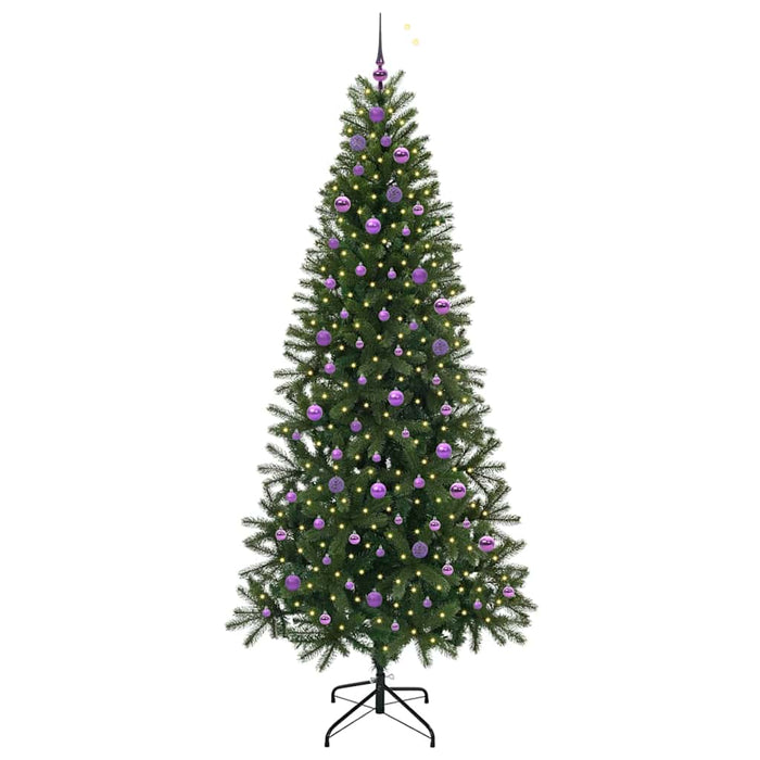 Brad de Crăciun artificial cu 300 LED Verde 240 cm PE și PVC - WALTI WALTI