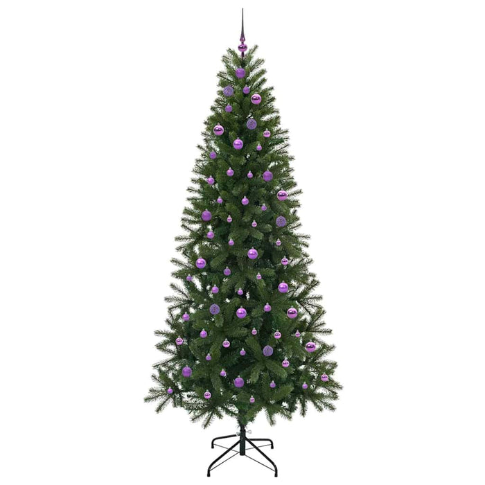 Brad de Crăciun artificial cu 300 LED Verde 240 cm PE și PVC - WALTI WALTI
