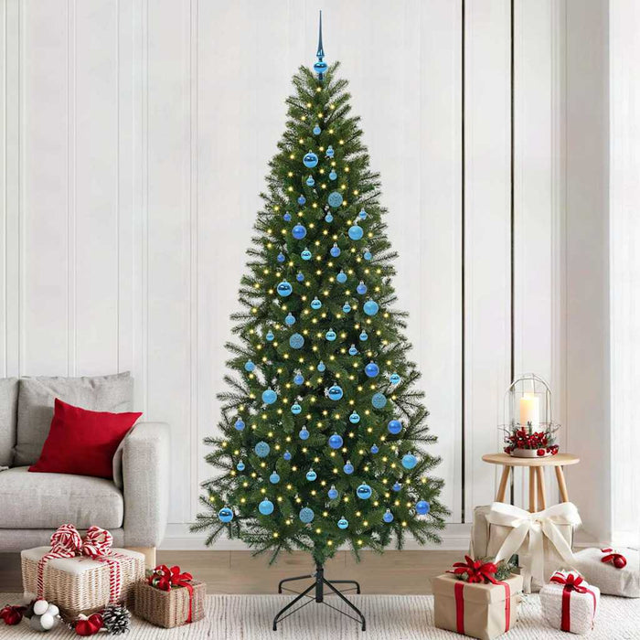 Brad de Crăciun artificial cu 300 LED Verde 240 cm PE și PVC - WALTI WALTI