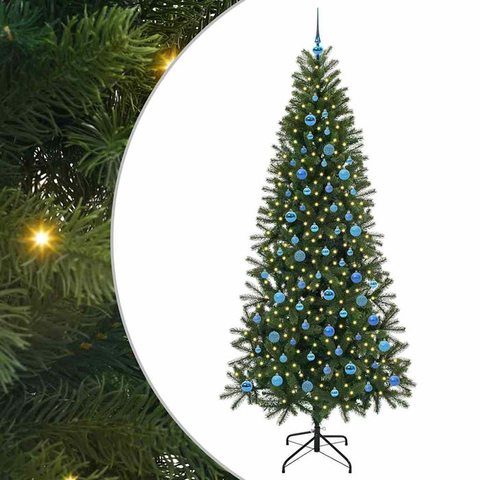 Brad de Crăciun artificial cu 300 LED Verde 240 cm PE și PVC - WALTI WALTI