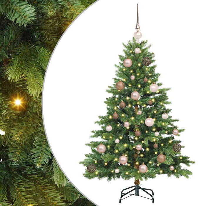 Brad de Crăciun artificial cu 150 LED Verde 120 cm PE și PVC WALTI