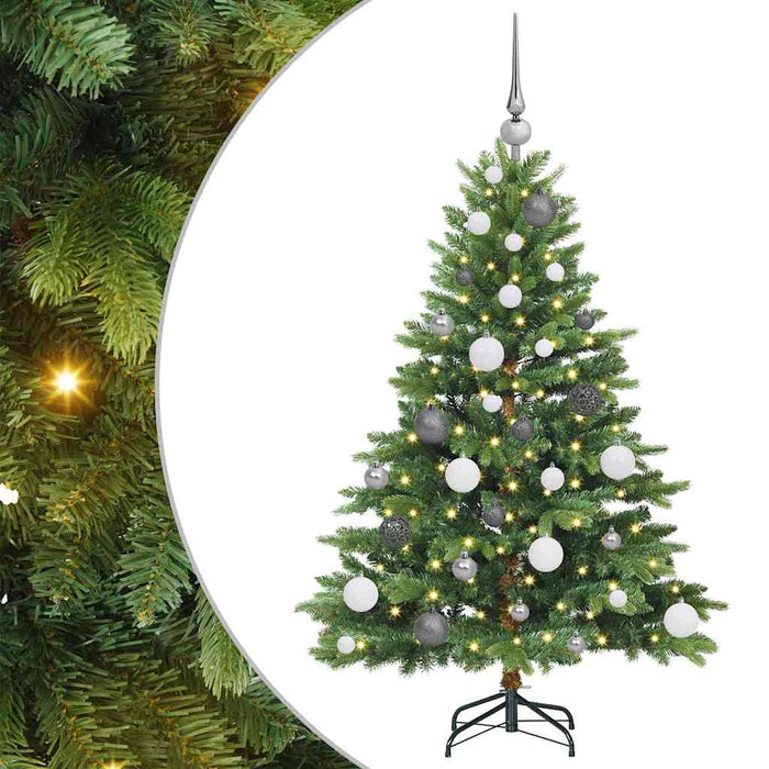 Brad de Crăciun artificial cu 150 LED Verde 120 cm PE și PVC WALTI