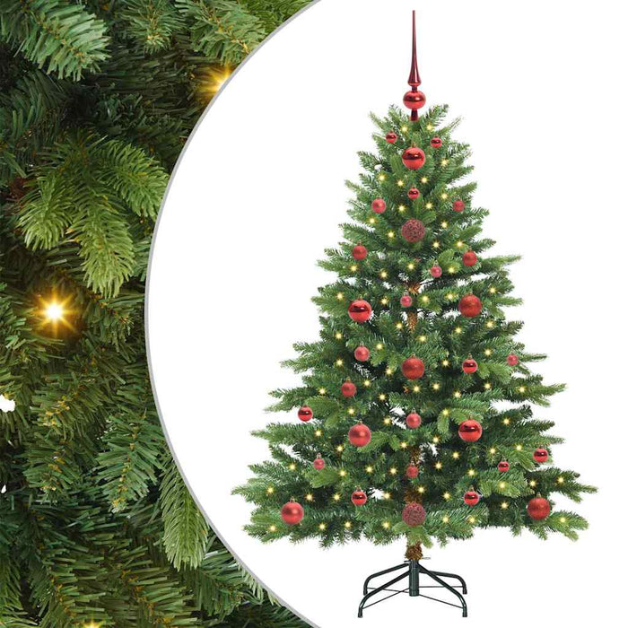 Brad de Crăciun artificial cu 150 LED Verde 120 cm PE și PVC WALTI