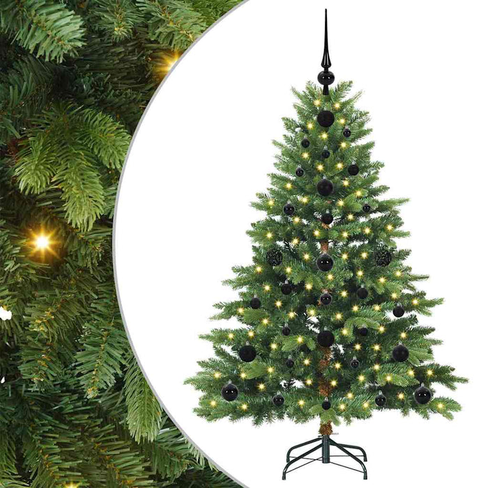 Brad de Crăciun artificial cu 150 LED Verde 120 cm PE și PVC WALTI