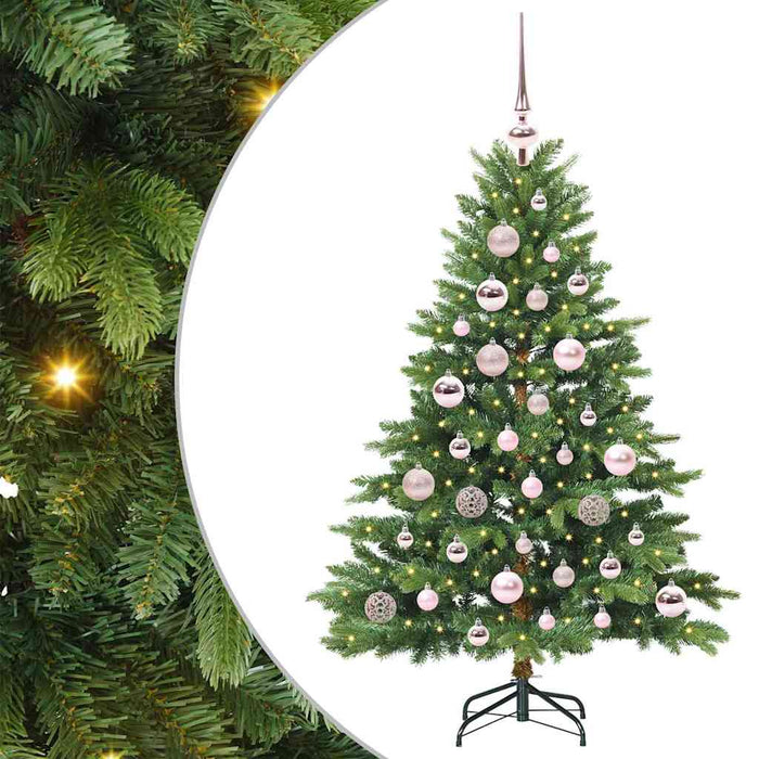 Brad de Crăciun artificial cu 150 LED Verde 120 cm PE și PVC WALTI