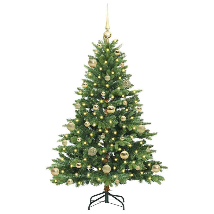 Brad de Crăciun artificial cu 150 LED Verde 120 cm PE și PVC WALTI