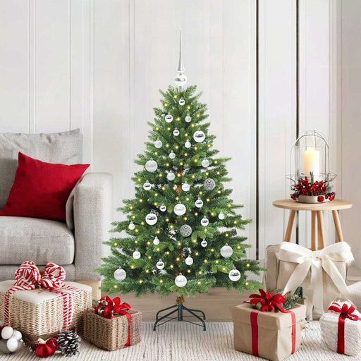 Brad de Crăciun artificial cu 150 LED Verde 120 cm PE și PVC - WALTI WALTI