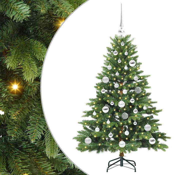 Brad de Crăciun artificial cu 150 LED Verde 120 cm PE și PVC WALTI