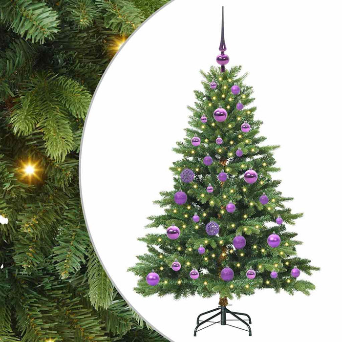 Brad de Crăciun artificial cu 150 LED Verde 120 cm PE și PVC WALTI