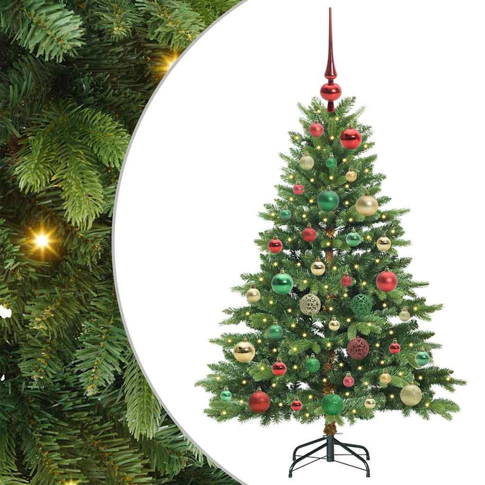 Brad de Crăciun artificial cu 150 LED Verde 120 cm PE și PVC WALTI