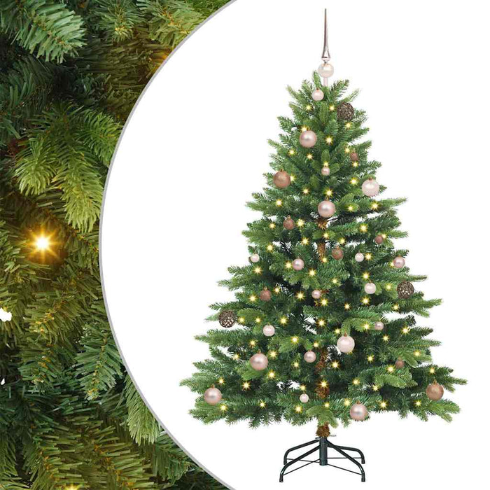 Brad de Crăciun artificial cu 150 LED Verde 150 cm PE și PVC - WALTI WALTI