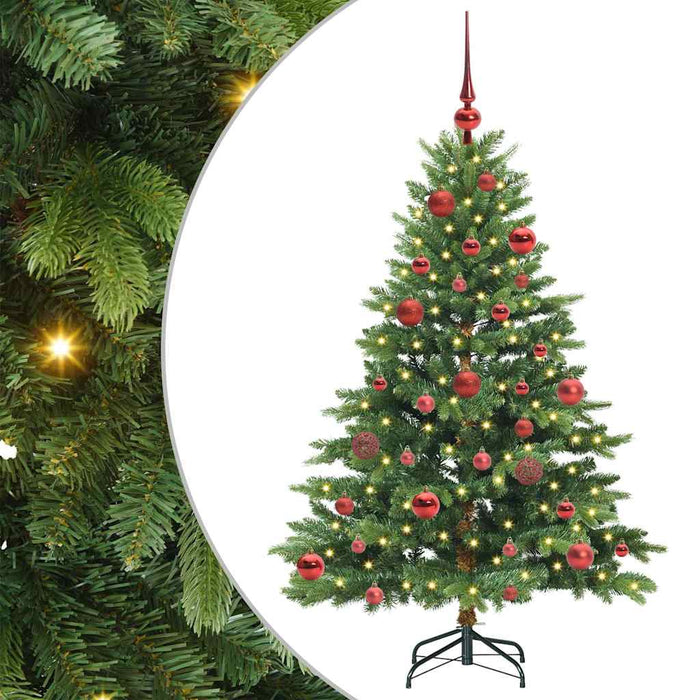 Brad de Crăciun artificial cu 150 LED Verde 150 cm PE și PVC - WALTI WALTI