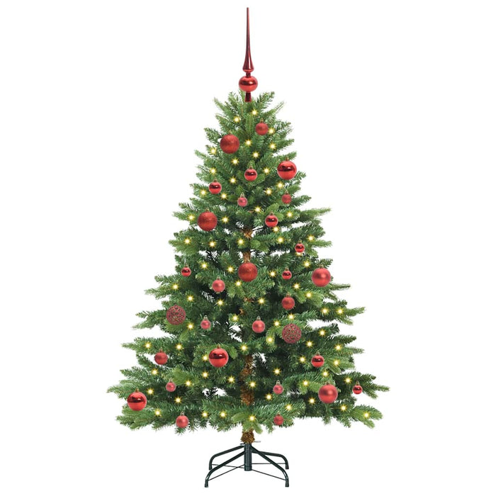 Brad de Crăciun artificial cu 150 LED Verde 150 cm PE și PVC - WALTI WALTI