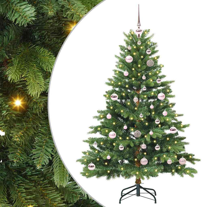 Brad de Crăciun artificial cu 150 LED Verde 150 cm PE și PVC - WALTI WALTI