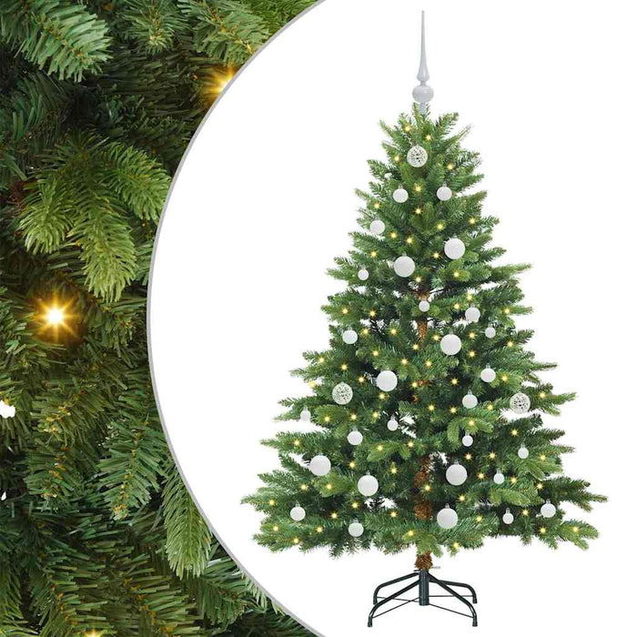 Brad de Crăciun artificial cu 150 LED Verde 150 cm PE și PVC - WALTI WALTI