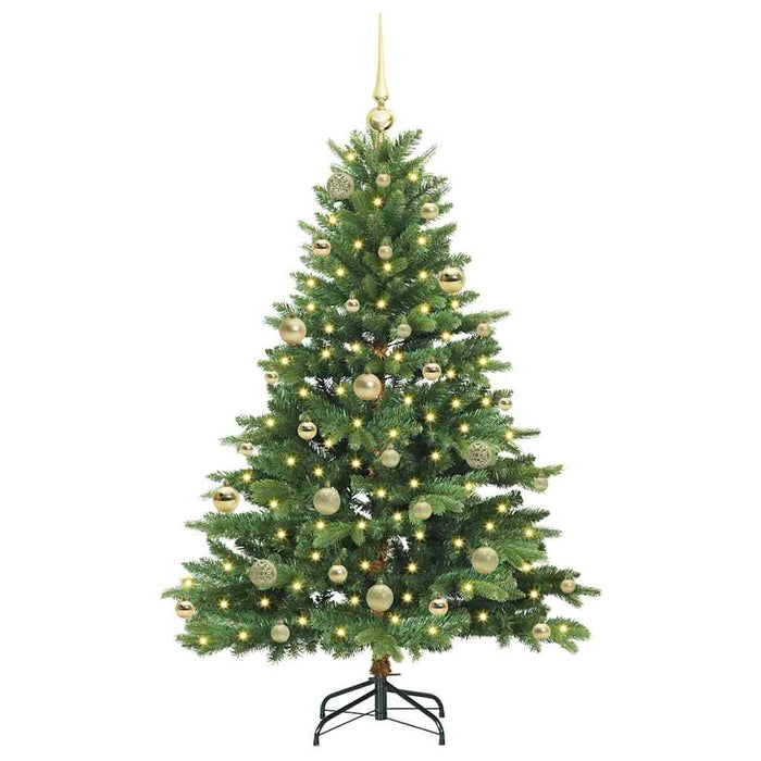 Brad de Crăciun artificial cu 150 LED Verde 150 cm PE și PVC - WALTI WALTI