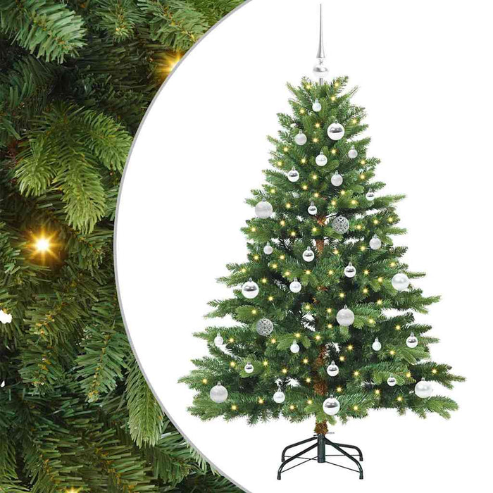 Brad de Crăciun artificial cu 150 LED Verde 150 cm PE și PVC - WALTI WALTI
