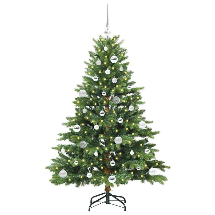 Brad de Crăciun artificial cu 150 LED Verde 150 cm PE și PVC - WALTI WALTI