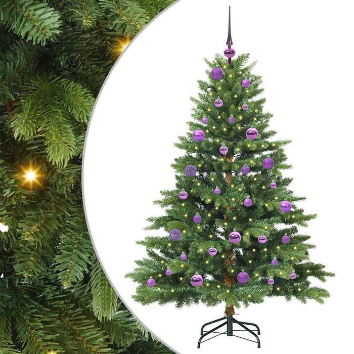 Brad de Crăciun artificial cu 150 LED Verde 150 cm PE și PVC - WALTI WALTI