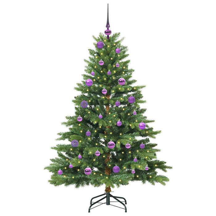 Brad de Crăciun artificial cu 150 LED Verde 150 cm PE și PVC - WALTI WALTI