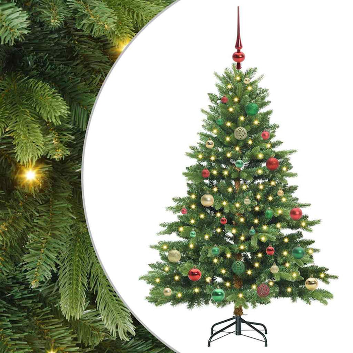 Brad de Crăciun artificial cu 150 LED Verde 150 cm PE și PVC - WALTI WALTI