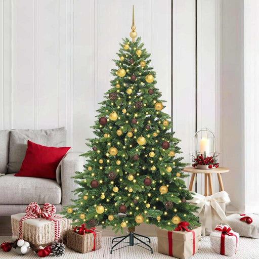 Brad de Crăciun artificial cu 300 LED Verde 180 cm PE și PVC - WALTI WALTI