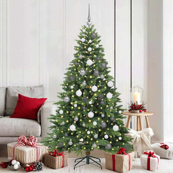 Brad de Crăciun artificial cu 300 LED Verde 180 cm PE și PVC - WALTI WALTI