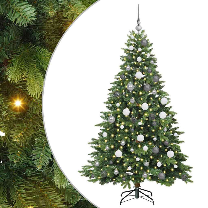 Brad de Crăciun artificial cu 300 LED Verde 180 cm PE și PVC - WALTI WALTI