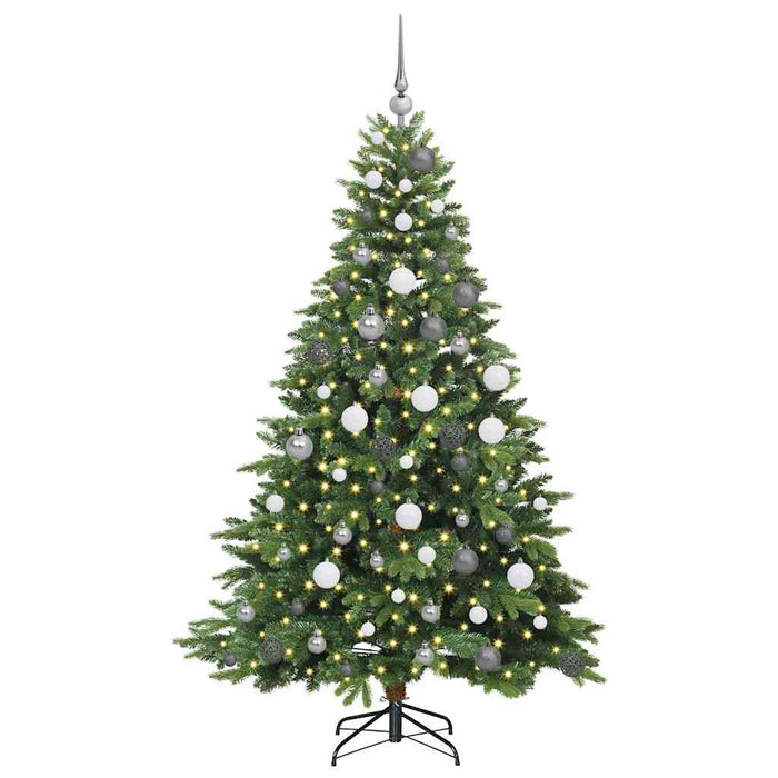 Brad de Crăciun artificial cu 300 LED Verde 180 cm PE și PVC - WALTI WALTI