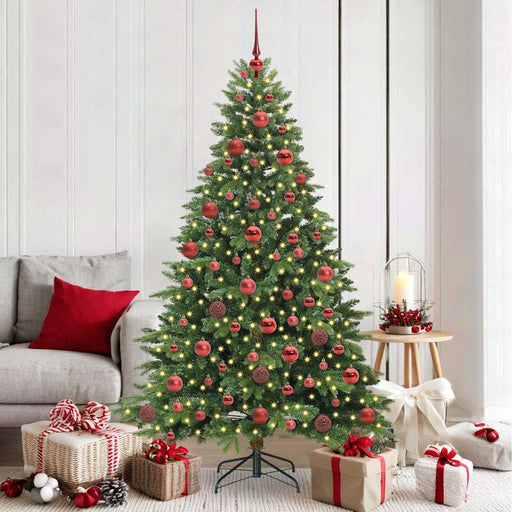 Brad de Crăciun artificial cu 300 LED Verde 180 cm PE și PVC - WALTI WALTI