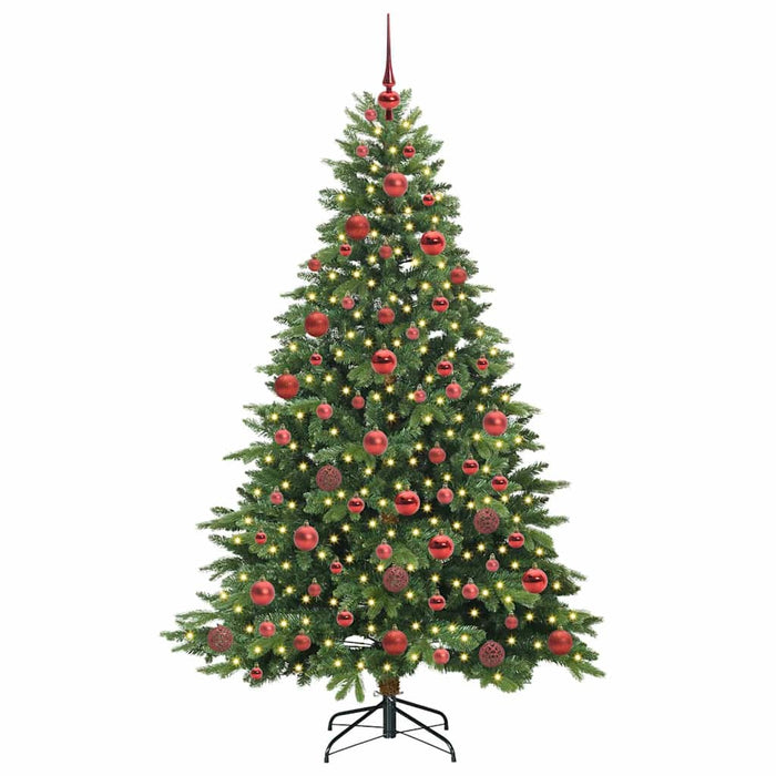 Brad de Crăciun artificial cu 300 LED Verde 180 cm PE și PVC - WALTI WALTI