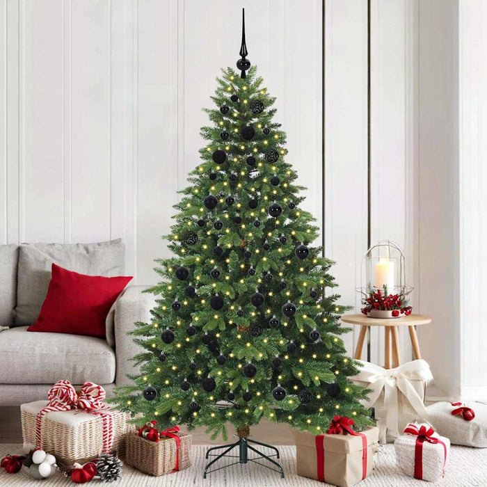 Brad de Crăciun artificial cu 300 LED Verde 180 cm PE și PVC - WALTI WALTI