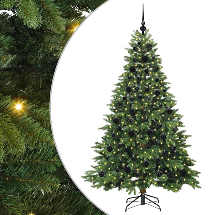 Brad de Crăciun artificial cu 300 LED Verde 180 cm PE și PVC - WALTI WALTI