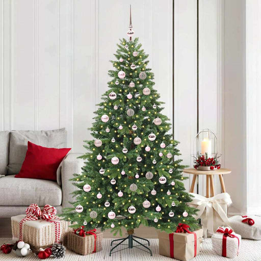 Brad de Crăciun artificial cu 300 LED Verde 180 cm PE și PVC - WALTI WALTI