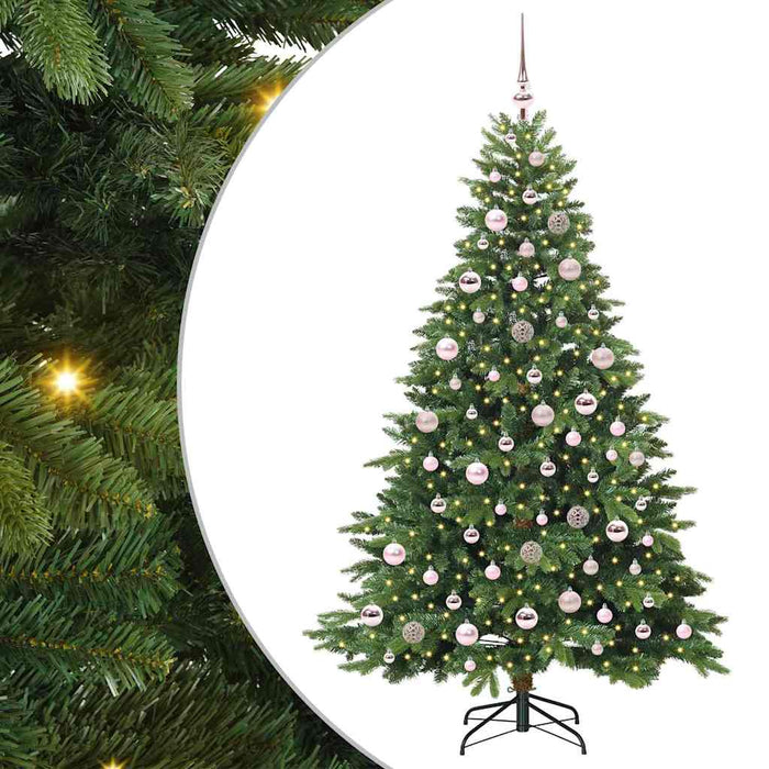 Brad de Crăciun artificial cu 300 LED Verde 180 cm PE și PVC - WALTI WALTI