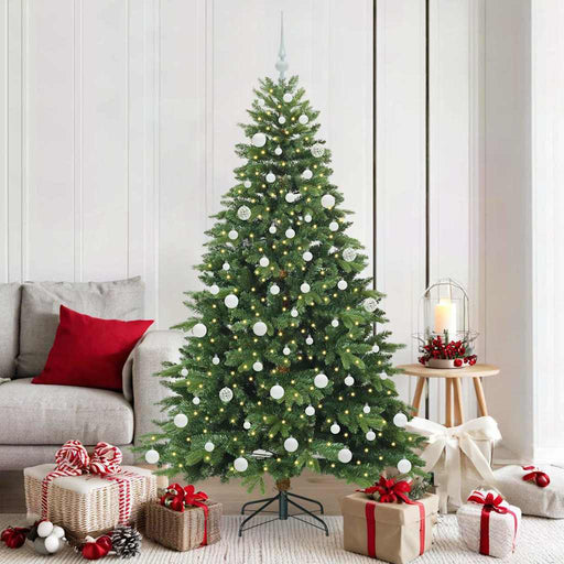 Brad de Crăciun artificial cu 300 LED Verde 180 cm PE și PVC - WALTI WALTI