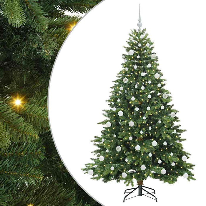 Brad de Crăciun artificial cu 300 LED Verde 180 cm PE și PVC - WALTI WALTI