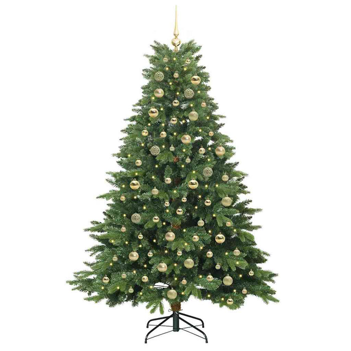 Brad de Crăciun artificial cu 300 LED Verde 180 cm PE și PVC WALTI