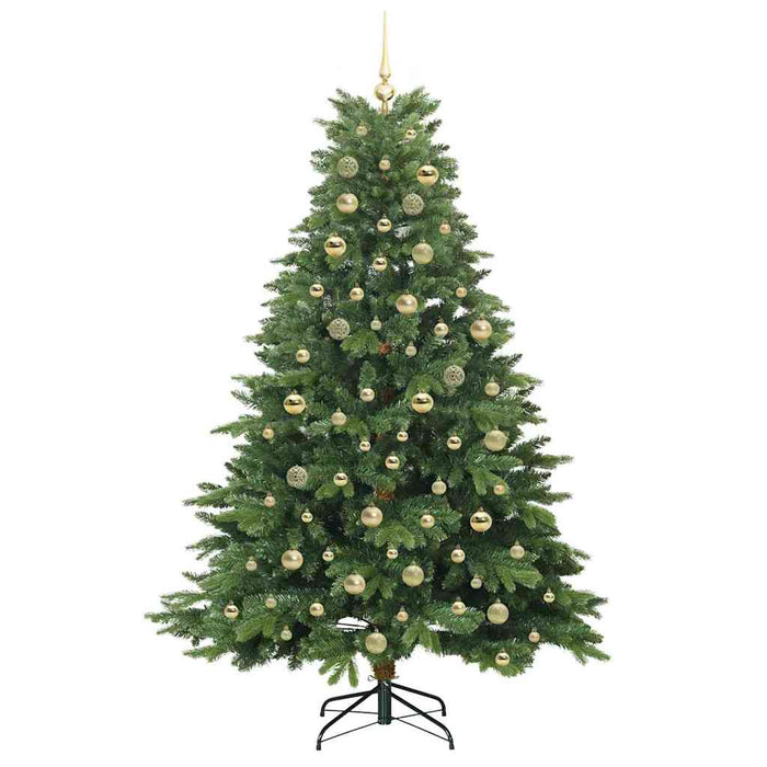 Brad de Crăciun artificial cu 300 LED Verde 180 cm PE și PVC WALTI